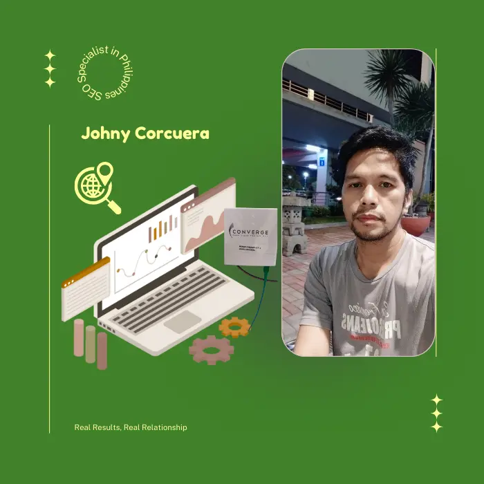SEO services in the Philippines by Johny Corcuera, featuring keyword research, on-page optimization, and ethical SEO strategies
