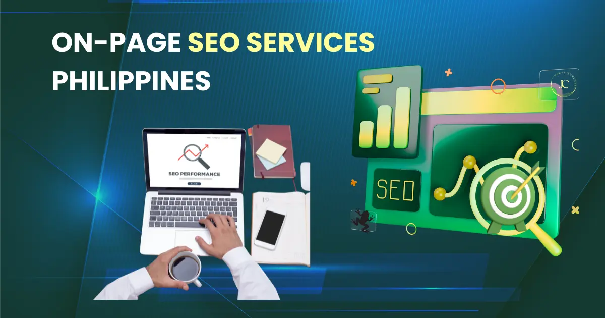 On-page SEO services in the Philippines by Johny Corcuera showing page optimization elements like metadata, internal linking, and content improvements.