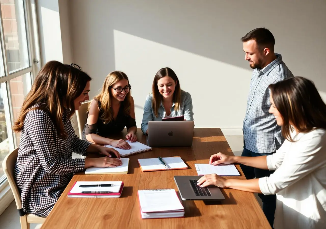 Business team discussing website growth and search visibility improvements